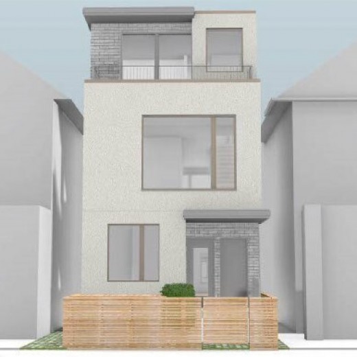 Upcoming Project: Stylish Modern Duplex With Laneway House On Busy Street In Toronto 